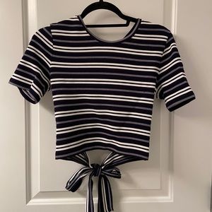 NWT CLUB MONACO striped crop top